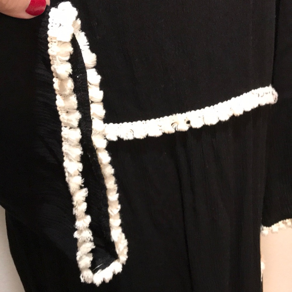 Black Gauze Dress with Trim by Umgee - Picture 5 of 8